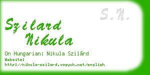 szilard nikula business card